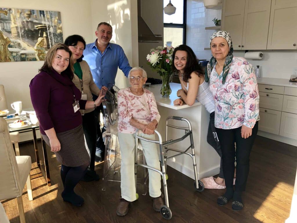 yevgeniya and all heart homecare team group photo