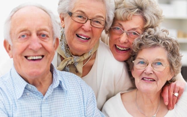 the gift of aging a group of smiling elderly people