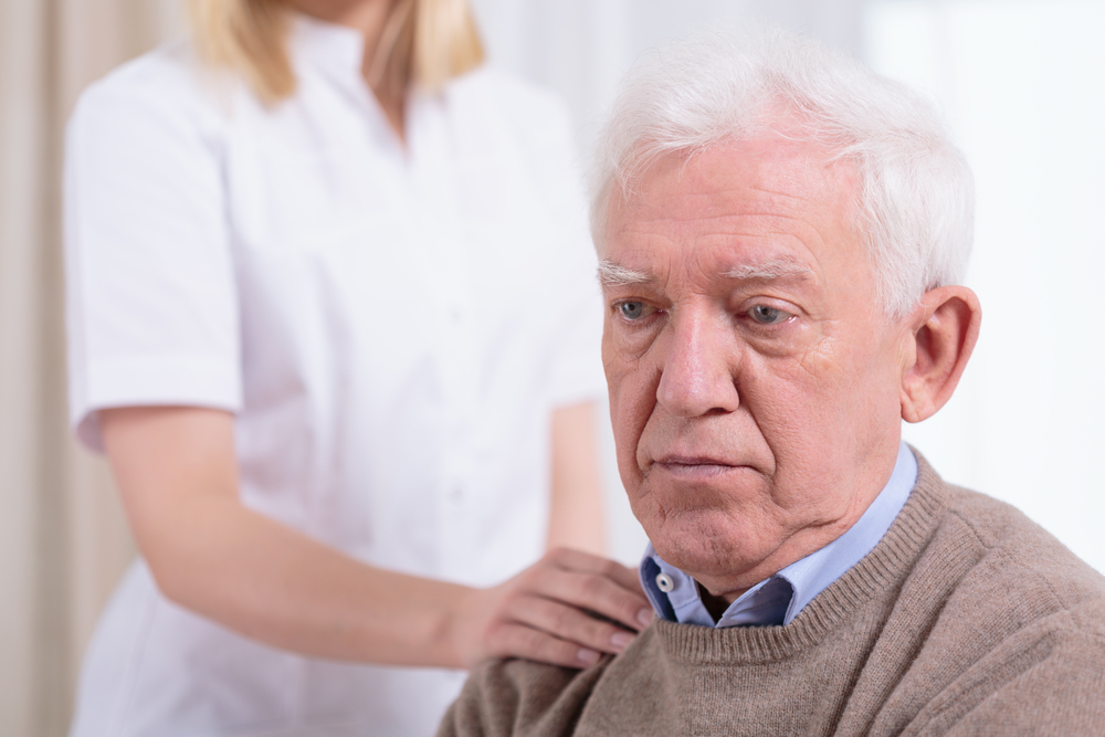 elderly man with Alzheimer’s disease