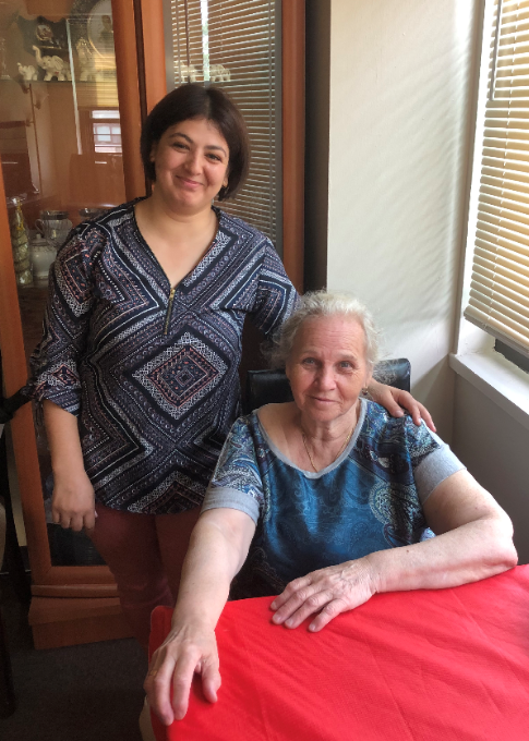 happy patient and a caregiver